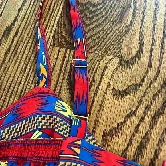 Adorable Aztec Spaghetti Strap Dress 100% SILK!!! - Picture 5 of 6
